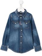Dsquared2 Kids Classic Denim Shirt - Blue