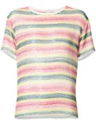 Ashish - Beaded Striped T-shirt - Women - Silk/cotton - S, Women's, Silk/cotton