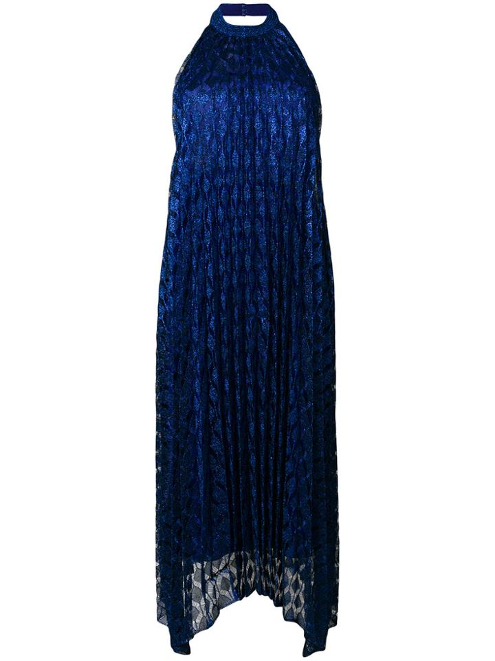 Missoni Knit Backless Dress - Blue