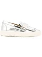Giuseppe Zanotti Design May London Slip-on Sneakers, Women's, Size: 37, Grey, Calf Leather/leather/rubber