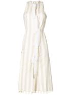 Altuzarra Bow Front Tassel Dress - Nude & Neutrals