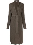 Agnona Cashmere Long Cardigan - Brown