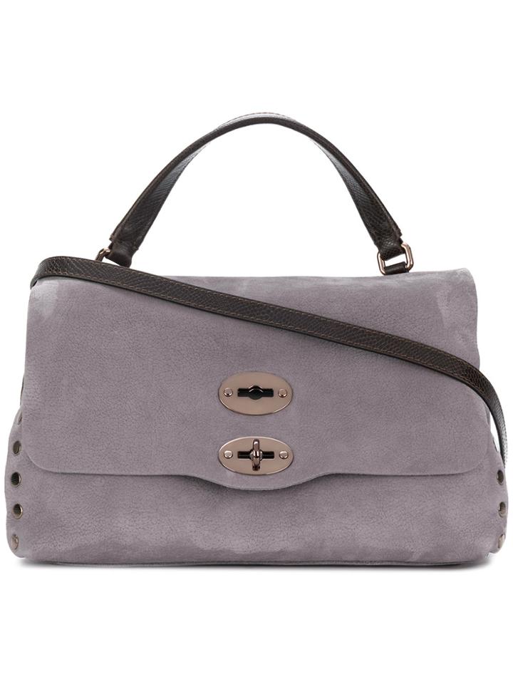 Zanellato Stud Detailed Satchel Bag - Grey