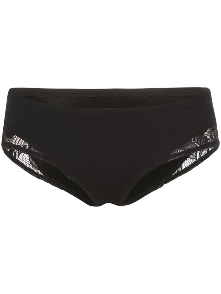 Cynthia Rowley Lacy Bikini Bottoms - Black