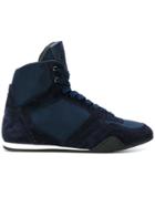Versace Hi-top Panelled Sneakers - Blue