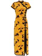 De La Vali Suki Magnolia Long Dress - Yellow & Orange