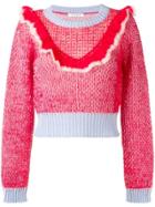 Vivetta Ruffle Sweater - Red
