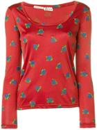Krizia Vintage Blueberry Print T-shirt - Yellow & Orange