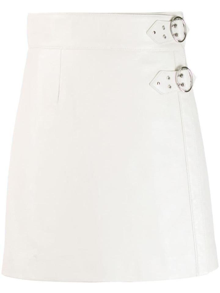 Miu Miu Side Buckle Skirt - White