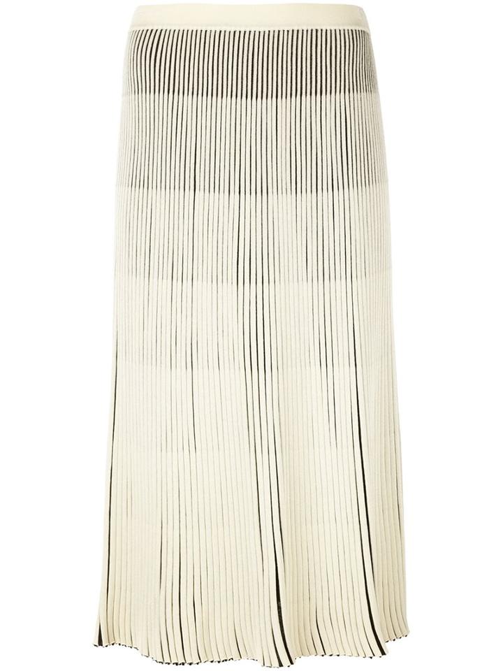 Christian Wijnants Pleated Skirt, Women's, Size: Small, Nude/neutrals, Polyester/viscose/virgin Wool
