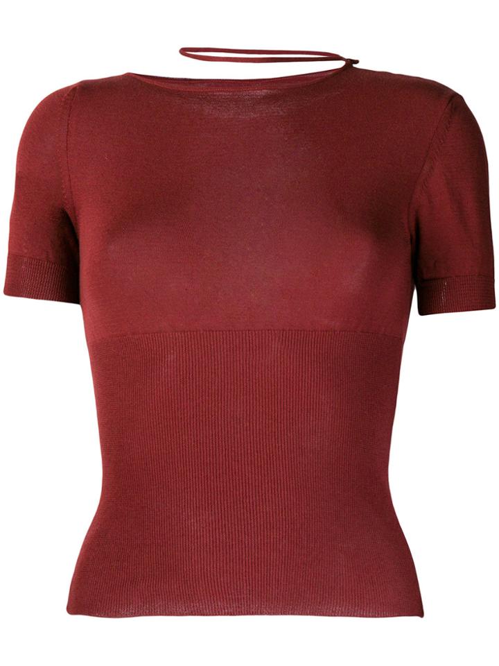 Jacquemus Short-sleeved Sweater - Red