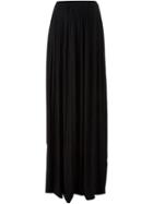 Lanvin Pleated Maxi Skirt, Women's, Size: 42, Black, Polyester