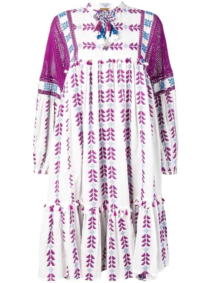 Dodo Bar Or Crochet Panel Dress - Purple