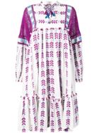 Dodo Bar Or Crochet Panel Dress - Purple