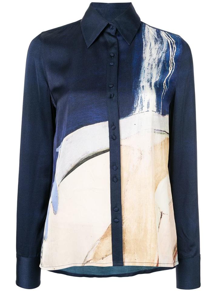 Aje Stevens Satin Shirt - Blue