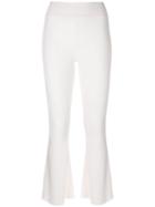 Cashmere In Love Cashmere Candiss Flared Knit Trousers - White