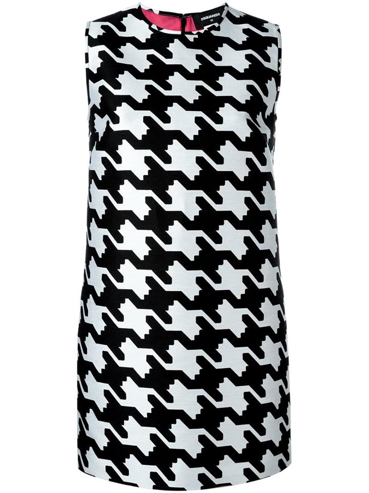 Dsquared2 'babe Wire' Mini Dress, Women's, Size: 44, Black, Cotton/silk/polyester