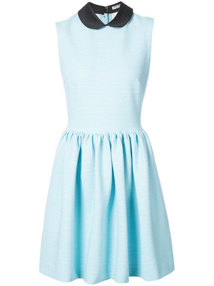 Miu Miu Peter Pan Collared Dress - Blue