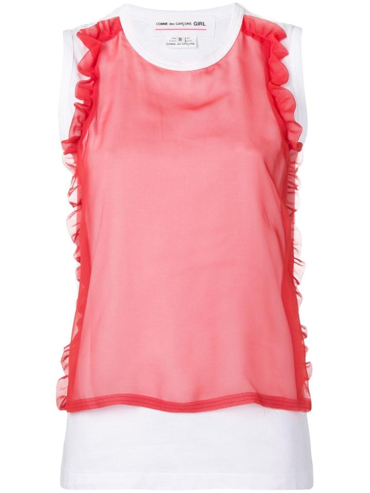 Comme Des Garçons Girl Contrast Panel Vest - White