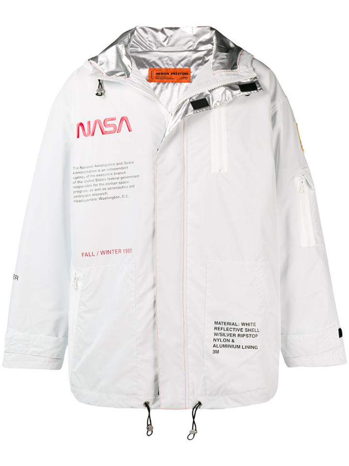 Heron Preston High Tech Nasa Parka - White