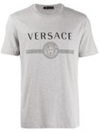 Versace Logo Print T-shirt - Grey