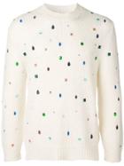 Kenzo Bejewelled Knit Sweater - White