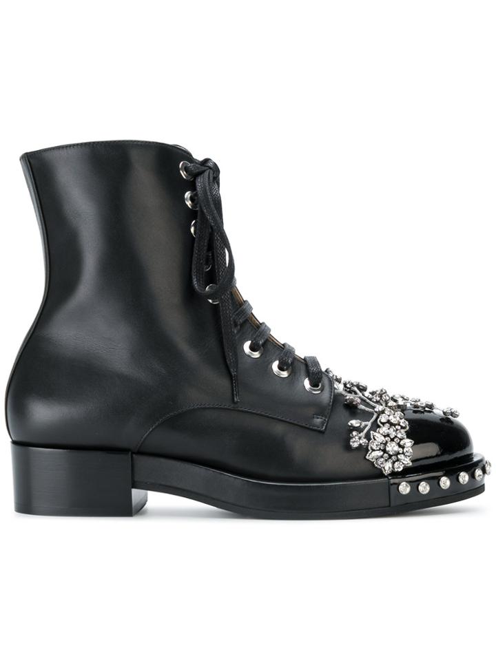No21 Embellished Ankle Boots - Black