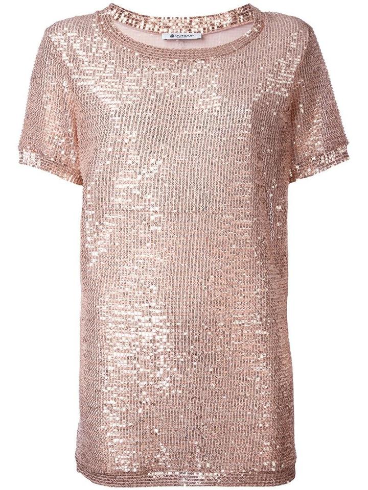 Dondup Sequin Embellished T-shirt, Women's, Size: Xs, Nude/neutrals, Polyamide/spandex/elastane/polyester
