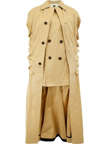 Aganovich Distorted Long Sleeved Coat - Nude & Neutrals