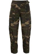 Ermanno Scervino Cropped Camouflage Trousers - Green