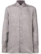 Barba Classic Plain Shirt - Grey