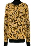 Kwaidan Editions Knitted Tiger Rollneck Jumper - Yellow