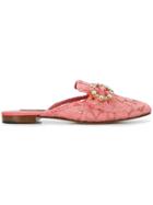 Dolce & Gabbana Jackie Flat Mules - Pink