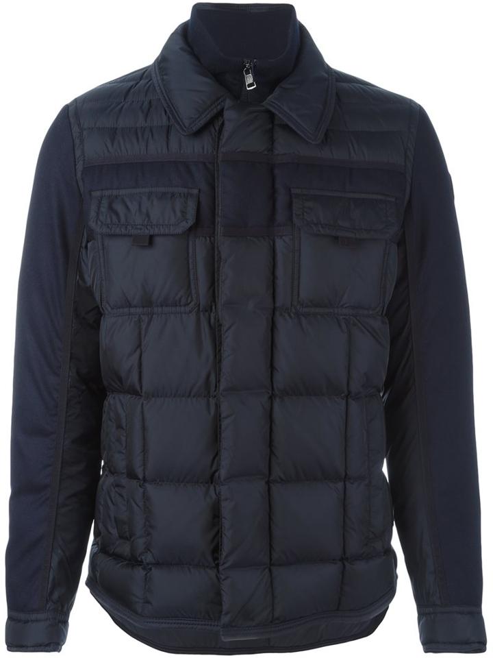 Moncler 'blais' Padded Jacket, Men's, Size: 5, Blue, Feather Down/polyamide/wool