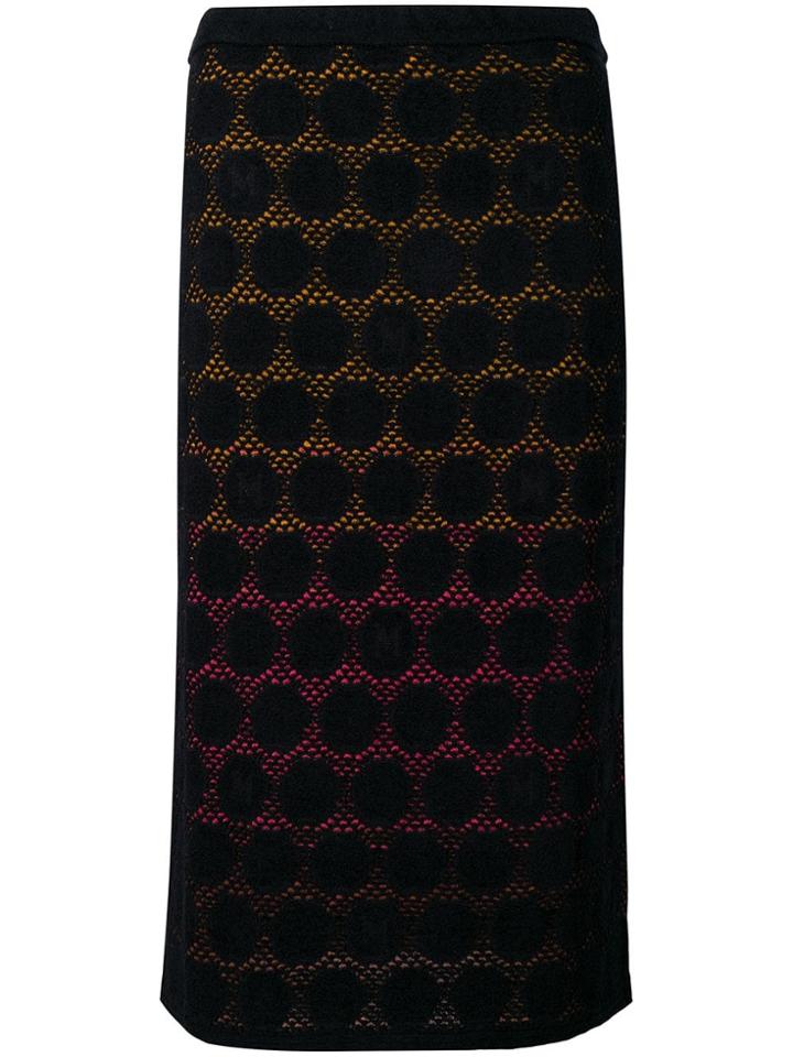 M Missoni Geometric Motif Tube Skirt - Black
