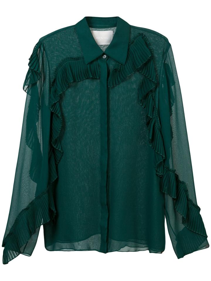 Jason Wu Ruffle Trim Shirt - Green