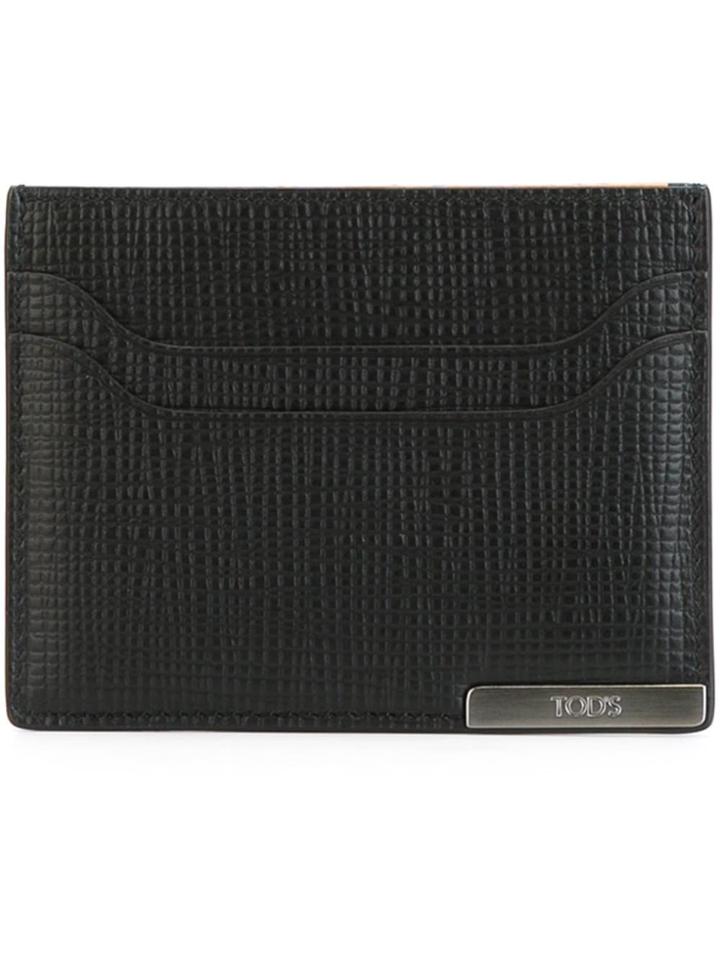 Tod's Logo Plaque Cardholder - Black