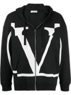 Valentino Vlogo Hooded Jacket - Black