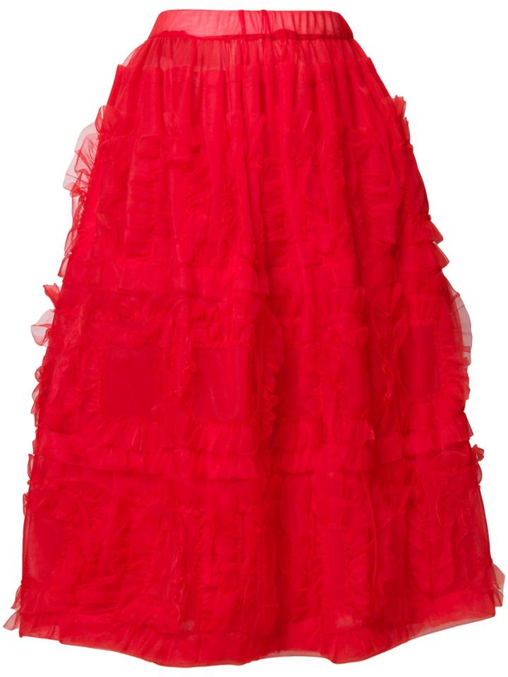 Giambattista Valli Lace Embroidered Skirt - White