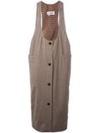Jean Paul Gaultier Vintage Midi Pinafore Dress, Women's, Size: 40, Nude/neutrals