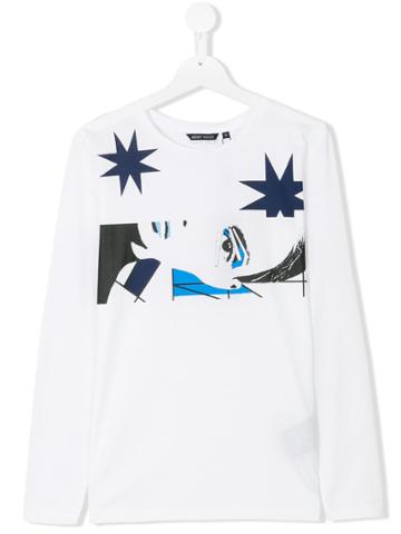 Antony Morato Junior Graphic Print Long Sleeve T-shirt - White