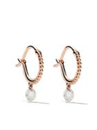 Raphaele Canot 18kt Rose Gold Set Free Diamond Mini Hoops -