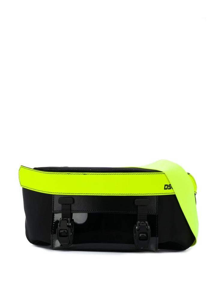 Dsquared2 Fluorescent Yellow Trim Belt Bag - Black