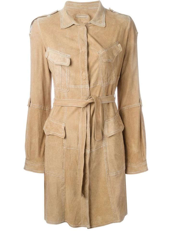 Sylvie Schimmel 'bengale' Coat, Women's, Size: 42, Nude/neutrals, Goat Suede