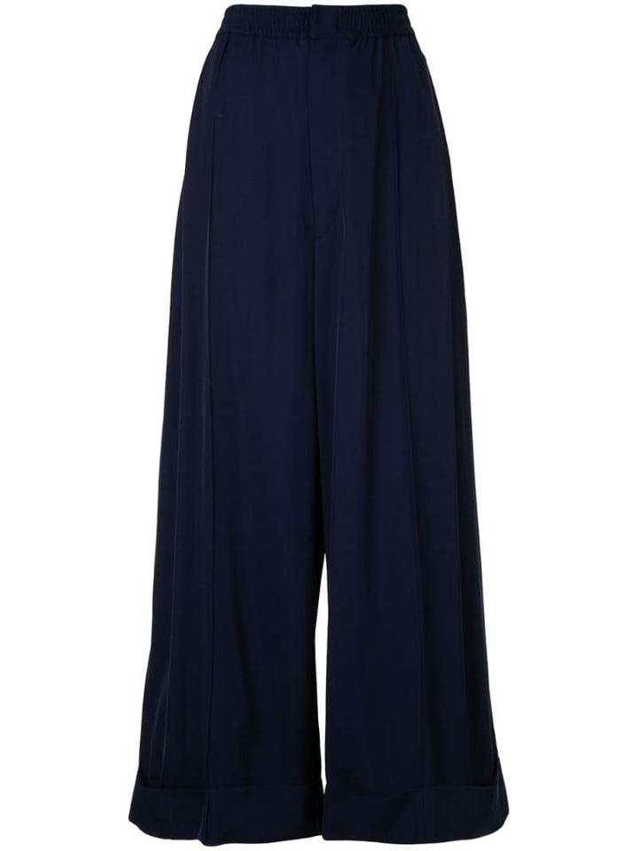 Toga Gathered Palazzo Trousers - Blue