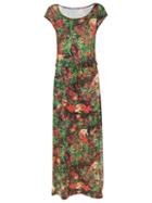 Lygia & Nanny Floral Print Long Dress, Women's, Size: 42, Red, Polyester/spandex/elastane