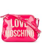 Love Moschino - Gold Lettering Shoulder Bag - Women - Polyurethane - One Size, Women's, Pink/purple, Polyurethane