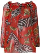 Dolce & Gabbana Square Neck Blouse - Red