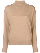 Mm6 Maison Margiela Roll Neck Jumper - Brown