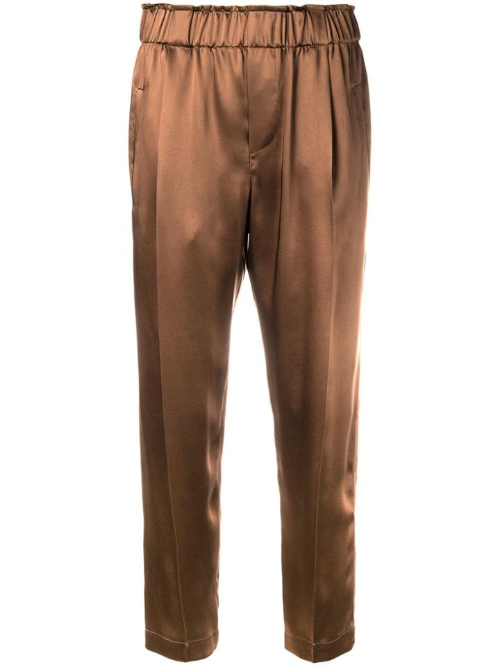 Brunello Cucinelli Crop Length Trousers - Brown